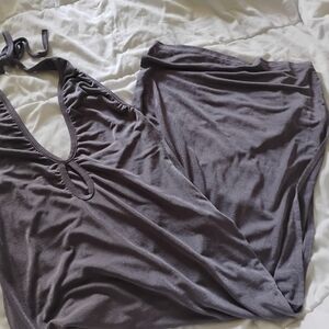 Purple Halter Neck Dress